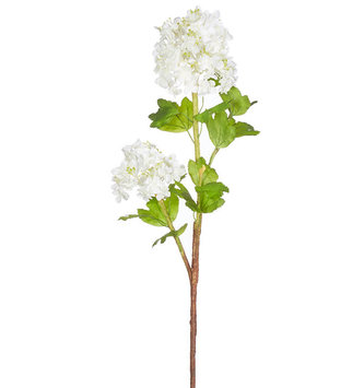 36.5" White Hydrangea Branch