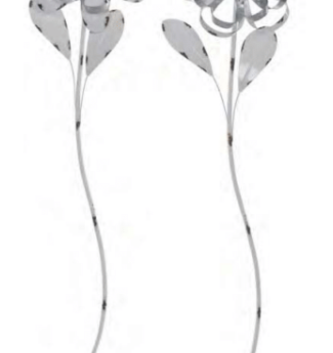Distressed Enamel & Tin Flower Stake (2-Styles)