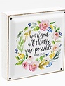 Enamel and Wood Floral Wreath Sign (2-Styles)