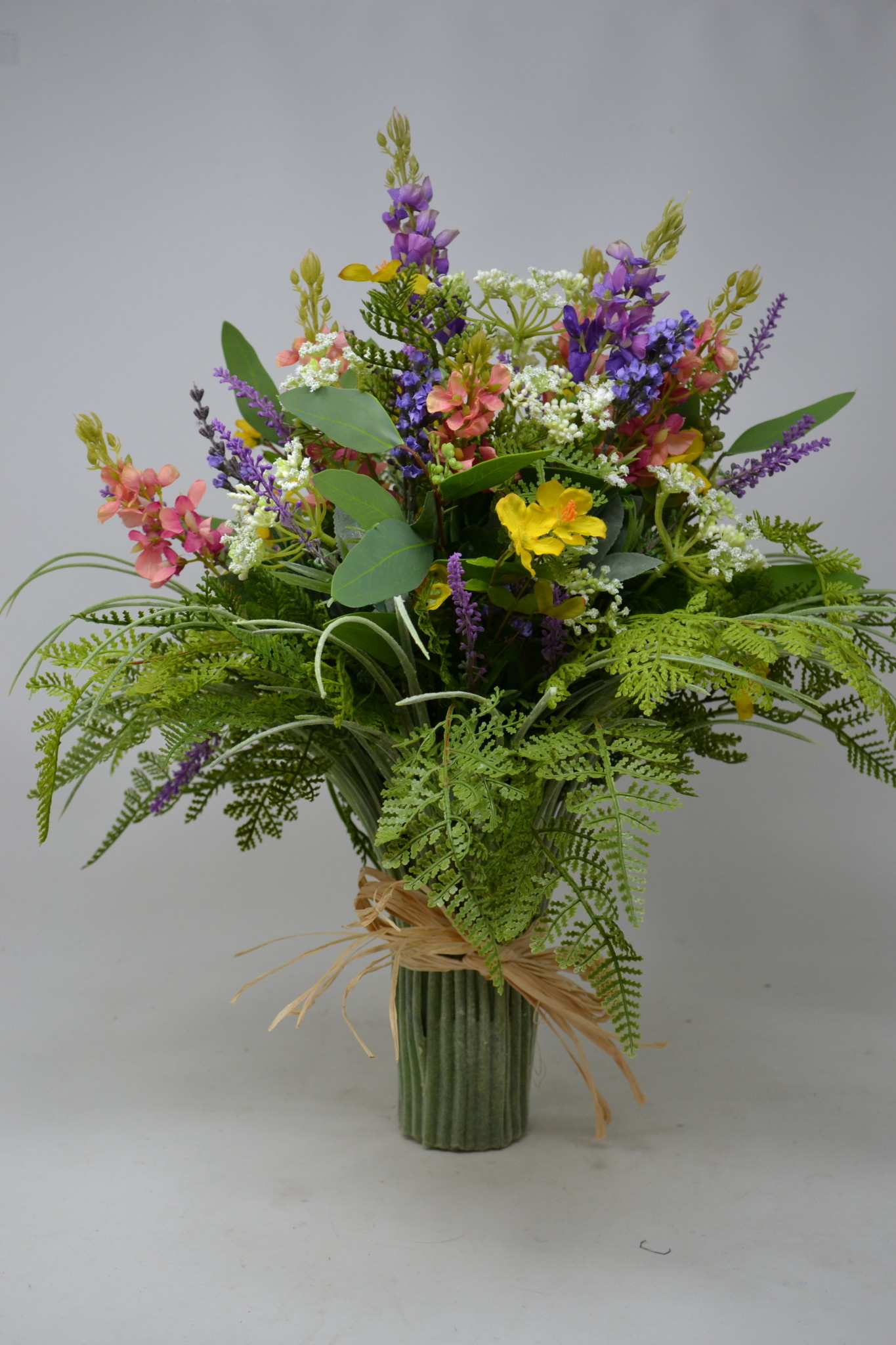 Custom Lupine Grass Vase Arrangement Shop Custom Arrangements The Last Straw