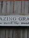 Horizontal Amazing Grace Black and White Sign