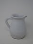 7" White Pottery Pitcher