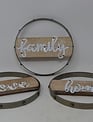 Round Wood and Tin Word Sign (3-Styles)