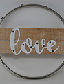 Round Wood and Tin Word Sign (3-Styles)