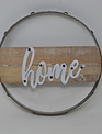 Round Wood and Tin Word Sign (3-Styles)