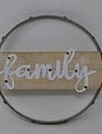 Round Wood and Tin Word Sign (3-Styles)