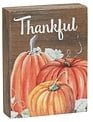 Thankful Pumpkin Mini Block Sign