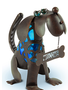 Blue Solar Welcome Dog