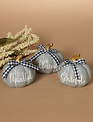 Gray Pumpkin With Bow (3-Styles)