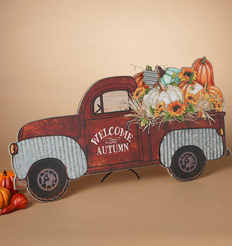 Wood & Tin Harvest Pumpkin Truck