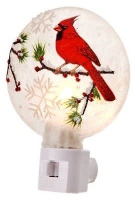 Frosted Cardinal Branch Night Light (3-Styles)