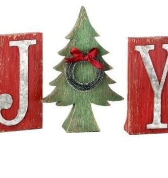 Joy Rustic Holiday Letters