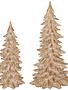 Set of 2 Gold Tipped Christmas Trees