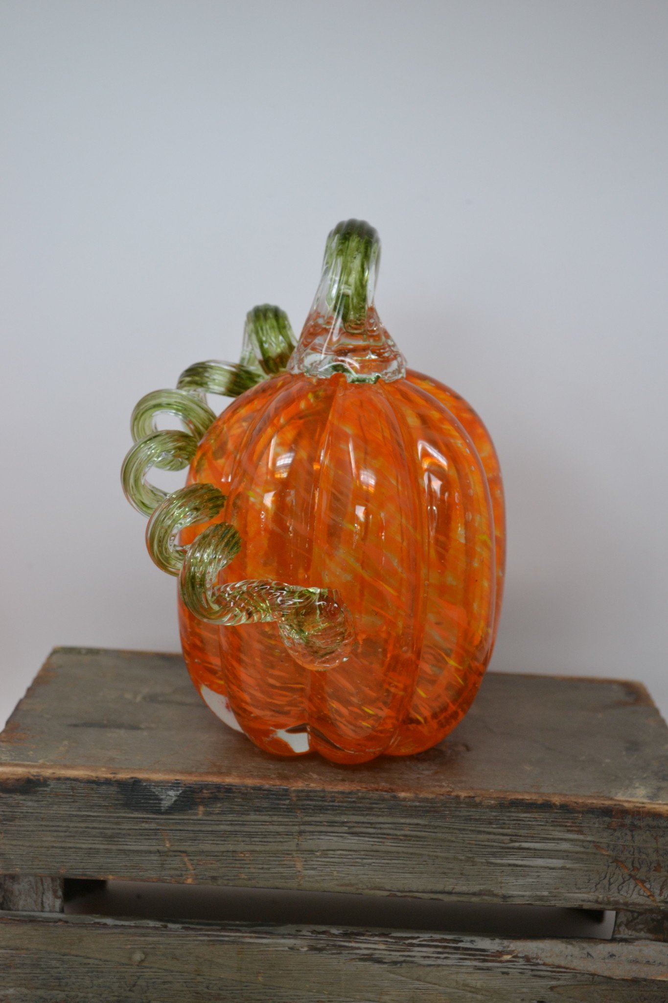 Handspun Orange Glass Pumpkin (3-Styles)