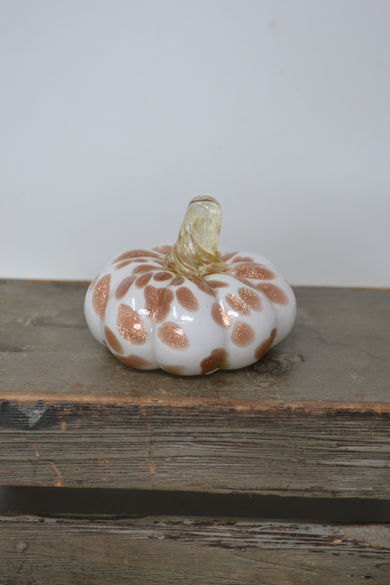 Mini Autumn Handblown Glass Pumpkin (3-Styles)