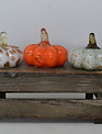 Mini Autumn Handblown Glass Pumpkin (3-Styles)