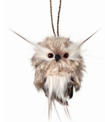 4.5" Fluffy Mini Owl Ornament