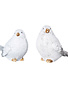 Set of 2 Snow Glittered Birds