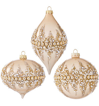 Gold Beaded and Pearl Ornament (3-Styles)