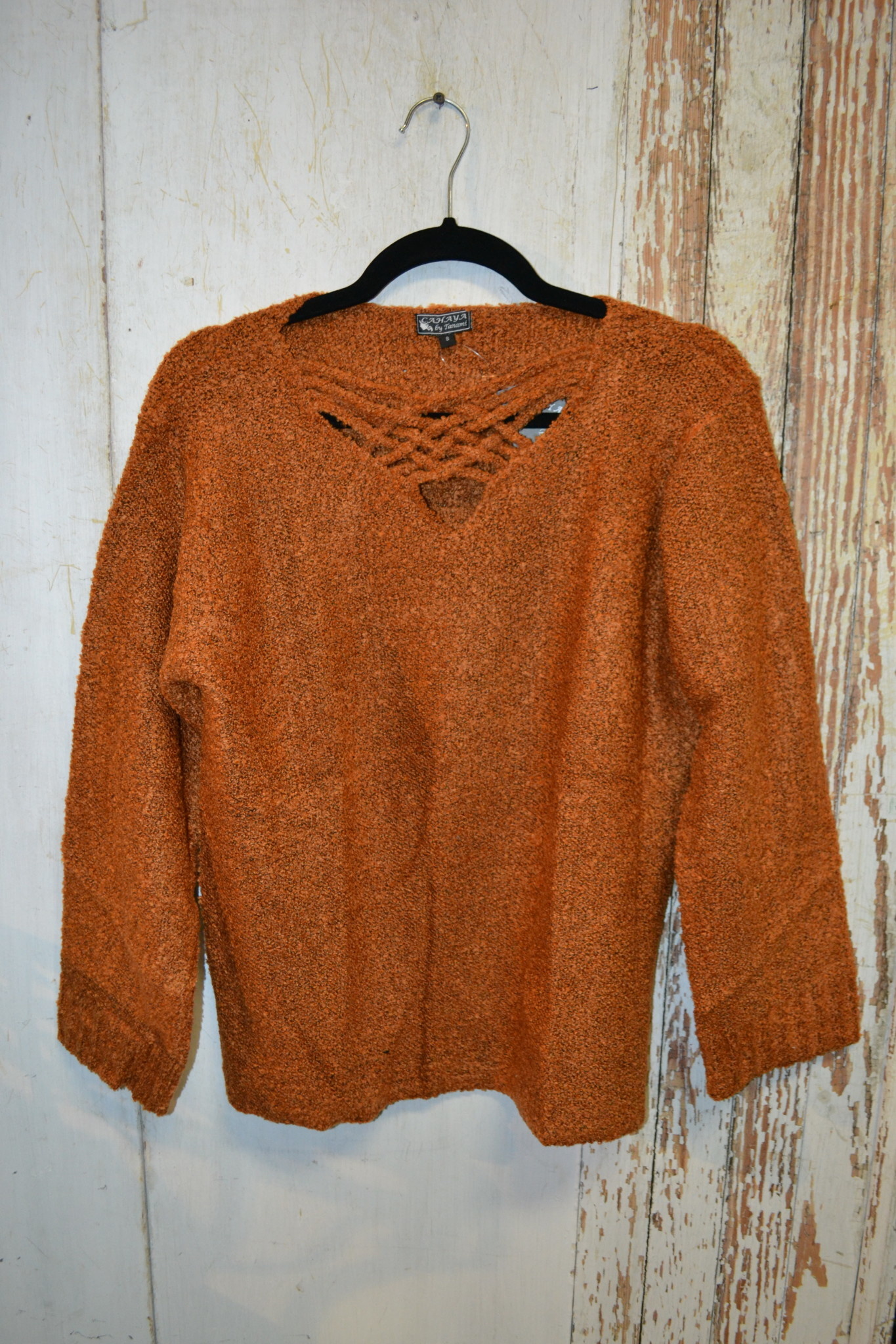 burnt orange sweater womens