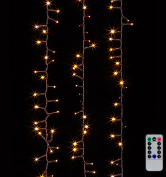 36.5' LED Snake 500 Lights Warm White w/ Remote