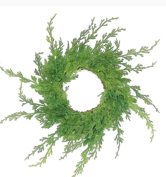 Wispy Cedar Pine Candle Ring