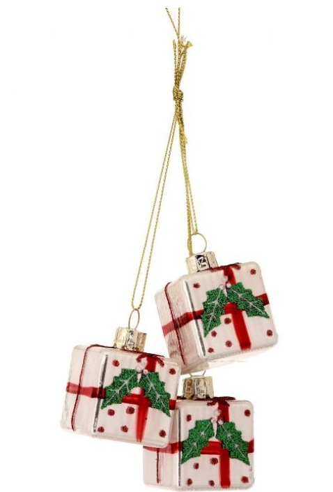 Glass Triple Package Ornament