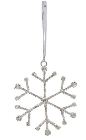 Rhinestone Sparkle Snowflake Ornament (3-Styles)