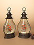 LED Bronze Cardinal Snow Globe Lantern (2-Styles)