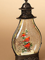 LED Bronze Cardinal Snow Globe Lantern(2-Styles)