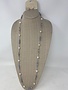 Fresh Water Pearl Gray Beaded Necklace & Earring Set