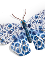 Large Eclectic Blue Patterned Metal Butterfly (2-Styles)
