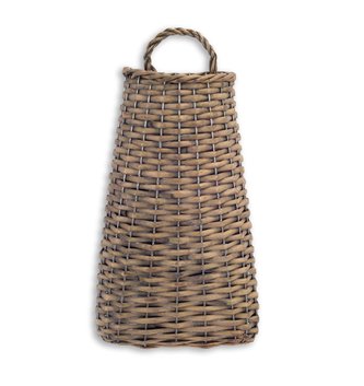 Brown Woven Willow Wall Basket (2-Sizes)