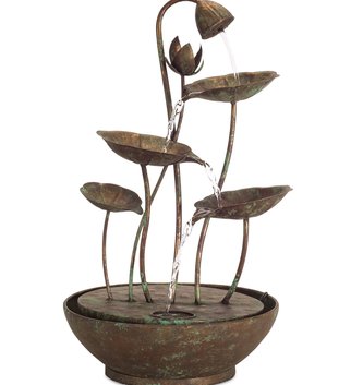 Metal Lotus Leaf Fountain