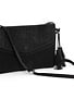 Black Embossed Suede Envelop Purse