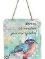 Hanging Inspirational Watercolor Sign (12-Styles)