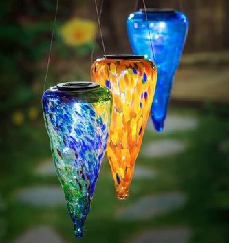 Solar Hanging Art Glass Lantern (3-Styles)