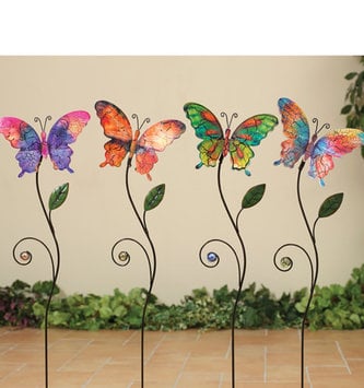 Watercolor Butterfly Stake (4-Styles)