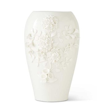 14" Ceramic 3-D Floral Vase