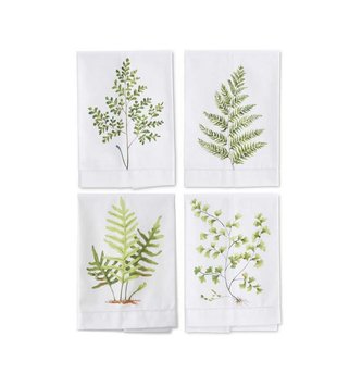 Hand Painted Fern Kitchen Towel (4-Styles)