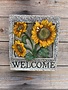 Welcome Sunflower Wall Plaque