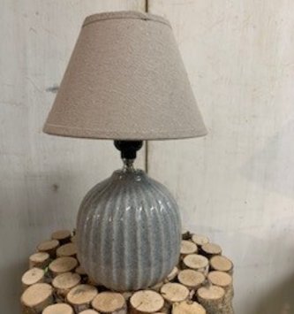Petite Blue Pottery Lamp