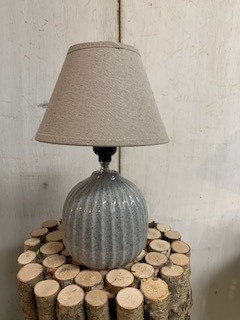 Petite Blue Pottery Lamp