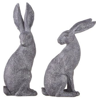 Speckled Gray Sitting Rabbit (2-Styles)