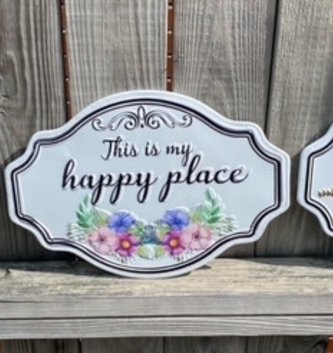 Enamel Floral Sign (3-Styles)