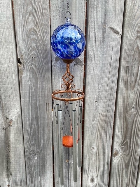 Fused Glass Orb Wind Chime