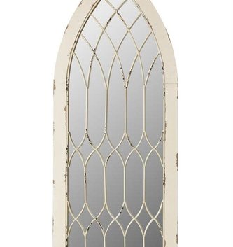 White Metal Cathedral Mirror