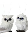Mini Furry Snow Owl Ornament