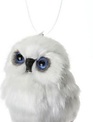 Mini Furry Snow Owl Ornament