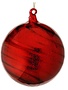 Dark Red Swirl Glass Ball